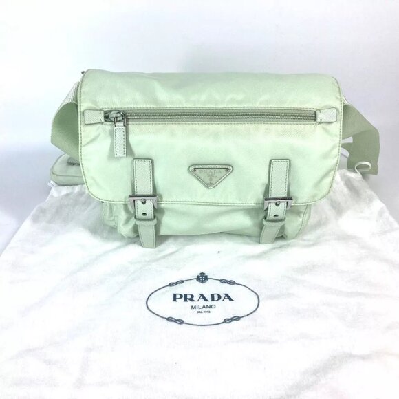 PRADA triangle logo plate Re-Nylon Crossbody shoulder bag with pouch - Picture 14 of 15